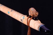 Curly Silver Maple Native American Flute, Minor, Low E-4, #I43E